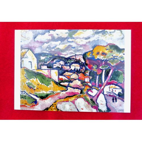 Carte Postale Art, Peinture. Georges Braques (1882-1963) Paysage De L'Estaque, 1906. Musée De L'Annonciade, Musée De Saint Tropez, Var, 83.