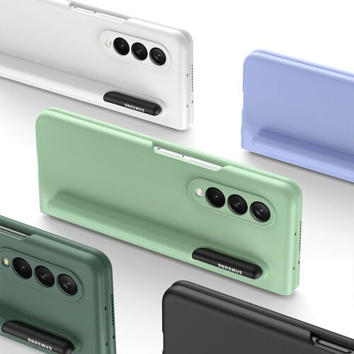 Coque Samsung Galaxy Z Fold 3,Etui pour Samsung Galaxy Z Fold 3,Coque a rabat pour Samsung Galaxy Z Fold 3,Convient a etui la Samsung Galaxy Z Fold 3,Blanc