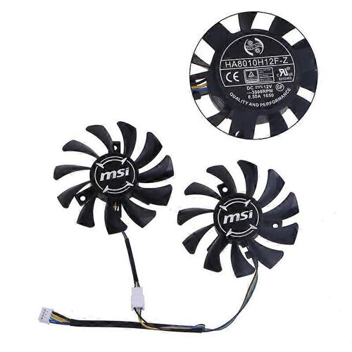 2PCS 4Pin GPU Ventilateur De Refroidissement HA8010H12F-Z 75MM Pour MSI GTX660 GTX670 GTX680 Refroidisseur