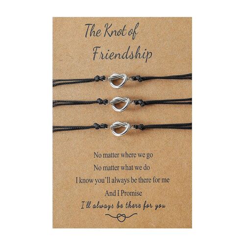 Colliers De Cordes À Main En Acier Inoxydable Meilleur Ami Pendentif D'amitié Pour Les Filles