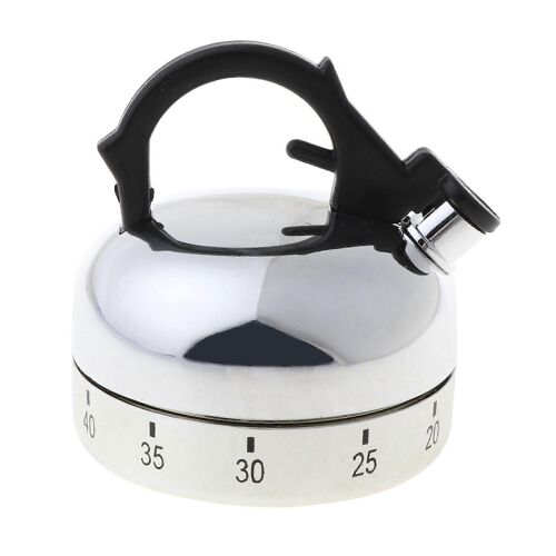 60 Minutes Comptage Théière En forme de Cuisine Cuisson Réveil Minuterie Mécanique