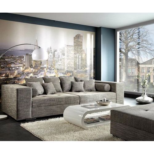 Canapé Marlen Gris Clair 300x140 Cm Bigsofa Xxl-Sofa