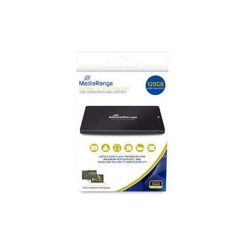 MediaRange MR1001 - SSD - 120 Go - interne - 2.5" - SATA 6Gb/s - noir
