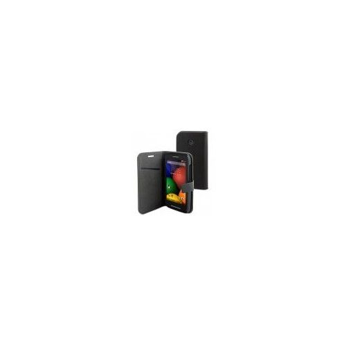 Muvit Slim S Folio - Étui à rabat pour téléphone portable - noir - pour Motorola Moto E