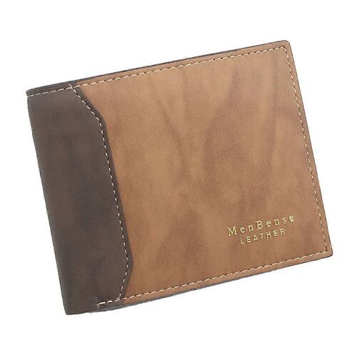 Mens Faux Cuir Slim Petit Portefeuille à Deux Volets Contraste Couleur Carte De Crédit Cartes D'identité Détenteurs Fermeture à Glissière Double Porte-monnaie Luxe Affaires Argent Sac Poche