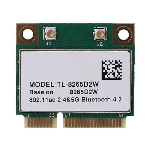 Carte Mini PCI-E 4.0 4.0 compatible Bluetooth double bande sans fil AC 8265HMW 8265D2W 2.4G/5Ghz 802.11ac 867 Mbps compatible Bluetooth
