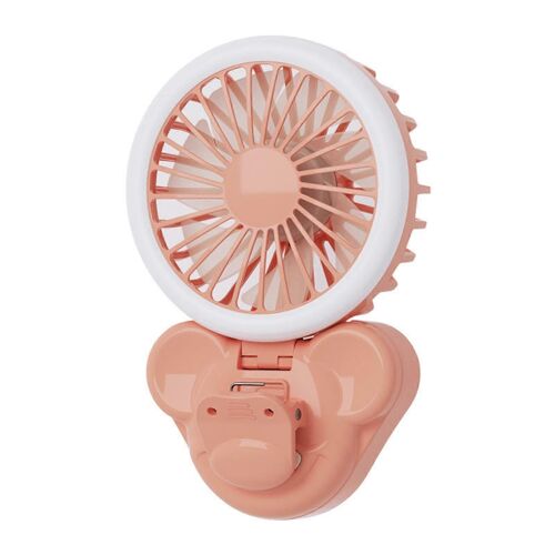 Portable Clip Mural Portable Portable Extérieur Voyage USB Poche Ventilateur Avec Led Lumière