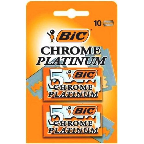 Bic Chrome Platinum 10 Lames De Rasoir Double Tranchant  Classique 