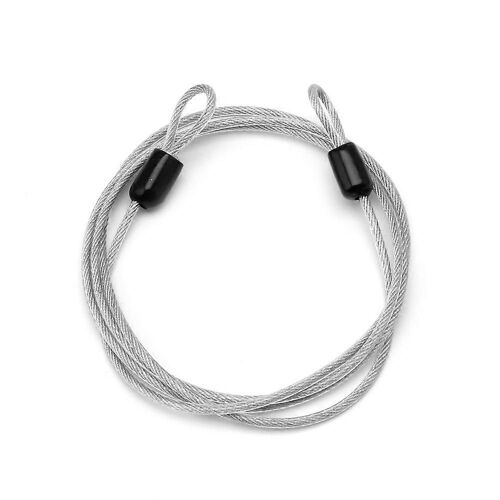 Câble De Sécurité En Acier, Câble En Acier Tressé À Double Boucle Câble De Verrouillage Flexible U-Lock