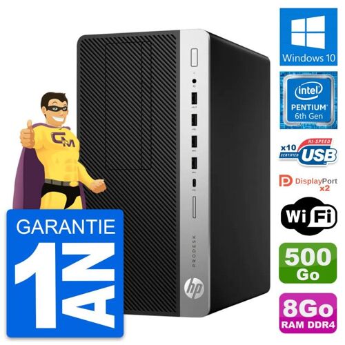 PC Tour HP ProDesk 600 G3 MT Intel G4400 RAM 8Go Disque 500Go Windows 10 Wifi