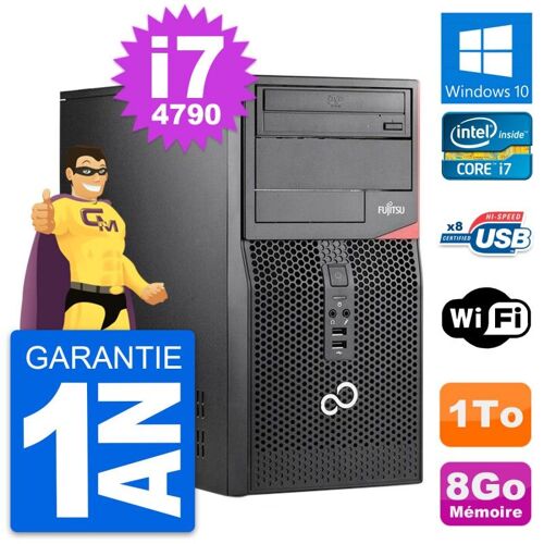 PC Tour Fujitsu Esprimo P520 MT Intel i7-4790 RAM 8Go Disque 1To Windows 10 Wifi