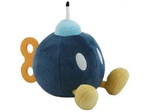 Peluche Super Mario : Bob Omb : 29 Cm - Doudou Classique Licence Enfant - Set Mario Et 1 Carte Offerte