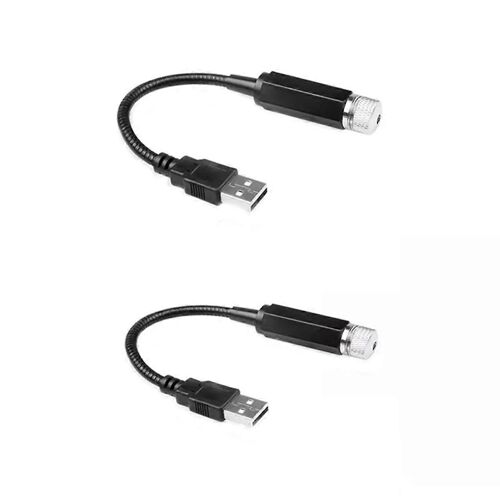 2 Pcs Romantique Led Étoilé Veilleuse 5v Usb Alimenté Galaxy Star Projecteur Lumières Pour Voiture Salle Ceil