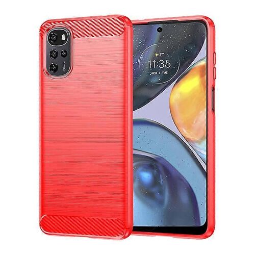 Pour Motorola Moto E32 India Brushed Texture Carbon Fiber Tpu Phone Case