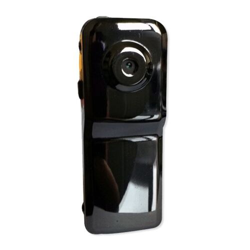 Mini caméra noire brillante à détection vocale