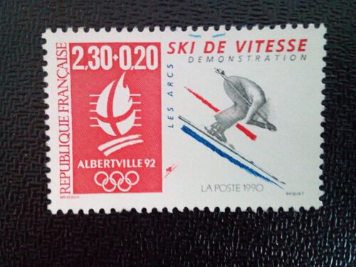 Timbre France Yt 2675 Jeux Olympiques Ski De Vitesse - Démo - Les Arcs 1990 ( 1412 )