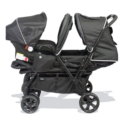 Bambisol Combiné 2 En1 Poussette Double |Avec Siège