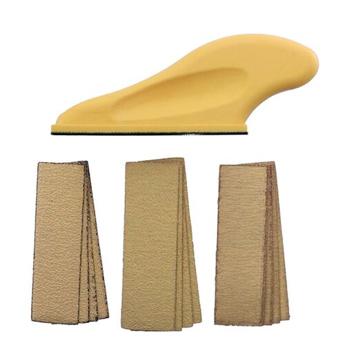 Petit Kit de ponceuse Détail Poignée Outils De Ponçage Papier De Verre Bois Bricolage Artisanat