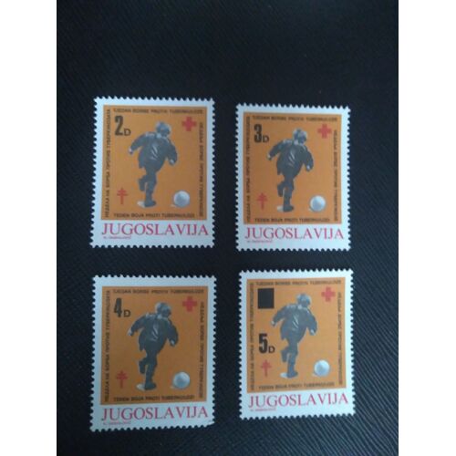 Timbre Yougoslavie Yt B 100 A B 103 Séries : Croix-Rouge 1985 ( 020108 )