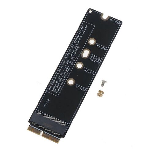 Carte adaptateur de convertisseur M.2 NVME pour extension d'ordinateur portable A1465 A1466 A1398 A1502