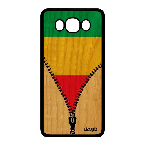 Coque Silicone Samsung J7 2016 Bois Drapeau Guinee Guineen Foot Frêne Jo Samsung Galaxy J7 2016