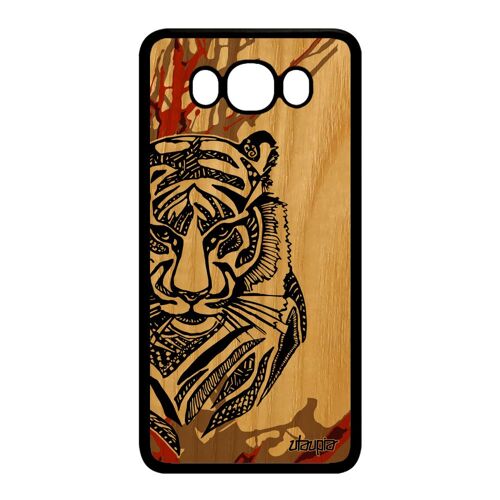 Coque En Bois Silicone Galaxy J7 2016 Et Tigre De Protection Frene Homme Samsung Galaxy J7 2016