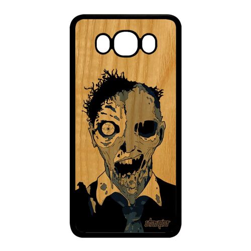 Coque Silicone Pour Samsung J7 2016 En Bois Zombie Mort Vivant Smartphone Samsung Galaxy J7 2016