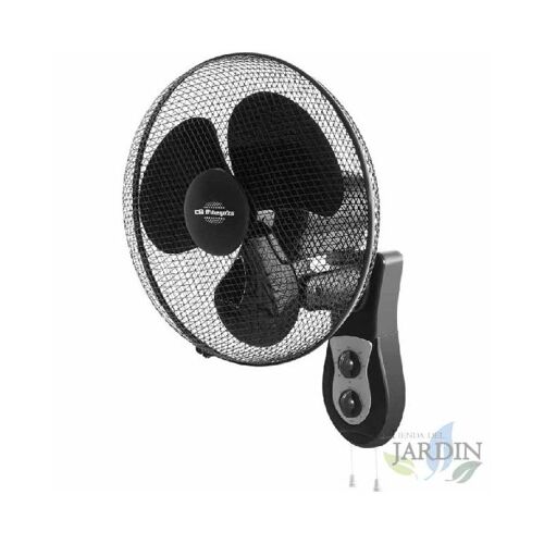 Ventilateur Mural Orbegozo WF0141, Oscillant, 3 Vitesses, Minuterie, Pales 40 cm, 40W