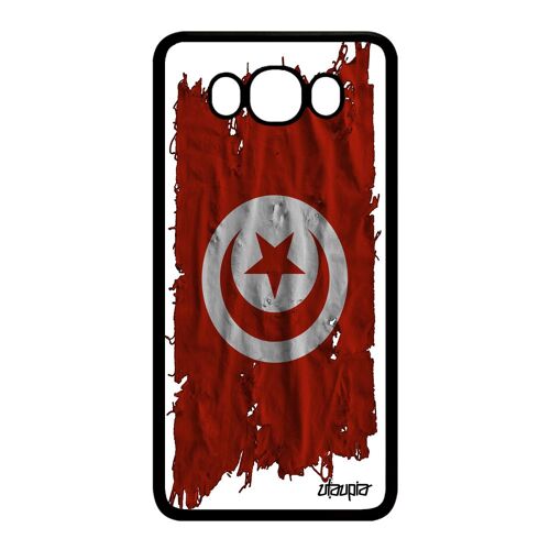 Coque Silicone Samsung J7 2016 Drapeau Tunisie Tunisien Tissu Rigide Foot Samsung Galaxy J7 2016