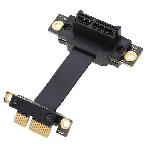 PCI-E 3.0 1X à 1X 90Degree Câble d'extension pour carte graphique Carte son