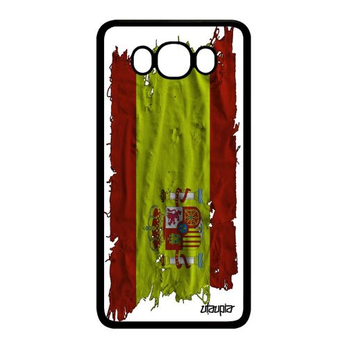 Coque Galaxy J7 2016 Silicone Drapeau Espagne Espagnol Telephone Design Samsung Galaxy J7 2016
