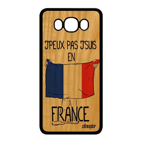 Coque J7 2016 Bois Silicone J'peux Pas J'suis En France Design De Samsung Galaxy J7 2016
