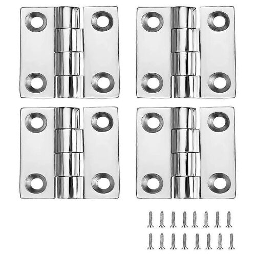 Charnières De Bateau Robustes En Acier Inoxydable, Charnières De Qualité Marine, 2 Po X 2 Po (50 Mm X 50 Mm), (4 P