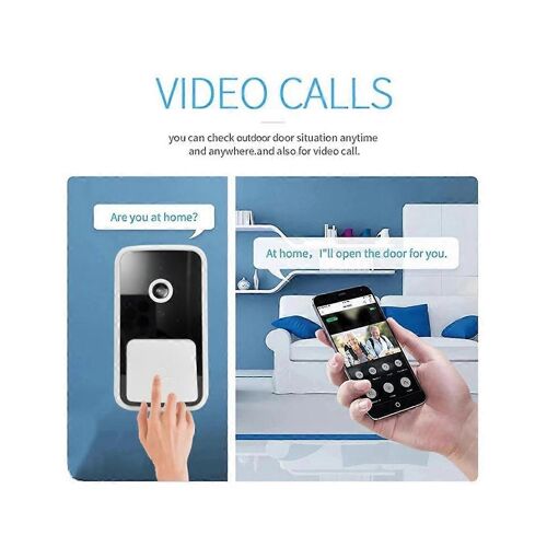 Sonnette intelligente Wifi Appel sans fil Interphone bidirectionnel Caméra Téléphone Vidéo à distance Protection de la maison Nuit