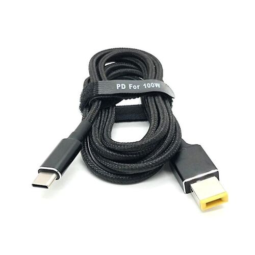 Adaptateur d'alimentation pour ordinateur portable USB Type C 100W câble de charge cordon prise DC convertisseur double puce E pour