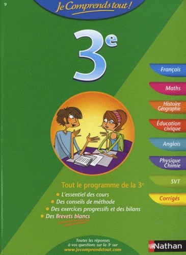 Je Comprends Tout ! 3e