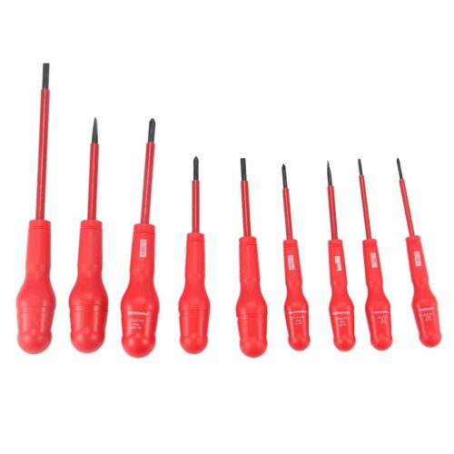 PENGGONG 9 x Jeu de tournevis isolés Électricien Dédié Magnétique de Précision CR-V Haute Tension 1