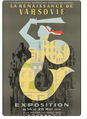 Affiche Varsovie 1954