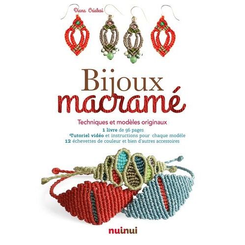 Bijoux En Macramé - Techniques Et Modèles Originaux - Contient 1 Livre, 1 Planche À Macramé Et 1600 Perles