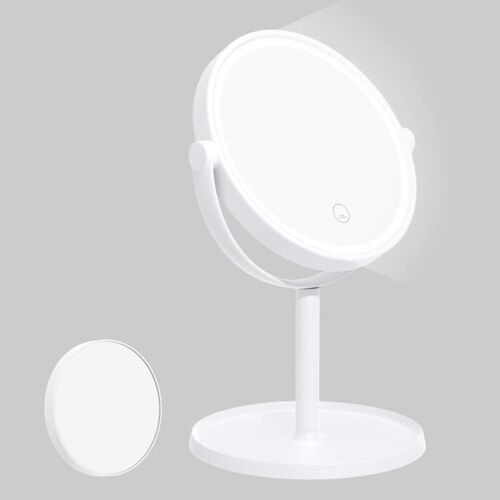 Miroir Grossissant - Kasimir - Modèle Miroir Maquillage Led - 5x - Écran Tactile - Éclairage Naturel. Multicolore