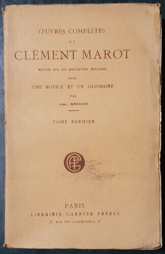 Oeuvres Completes Tome Premier