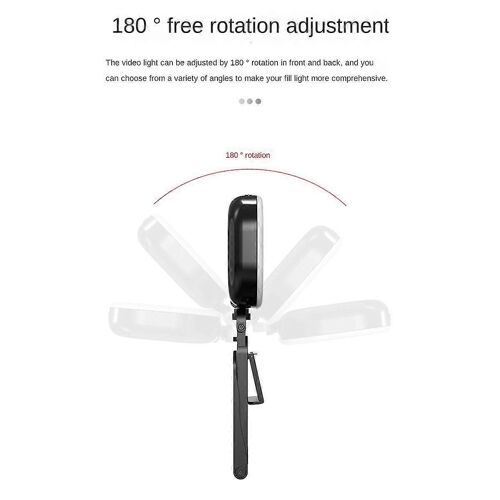 F-610 Support Lumière D'appoint 3000-7200K LED Live Selfie Light Ordinateur Lumière D'appoint Vidéoconférence Lumière D'appoint LED Lampe Vidéo