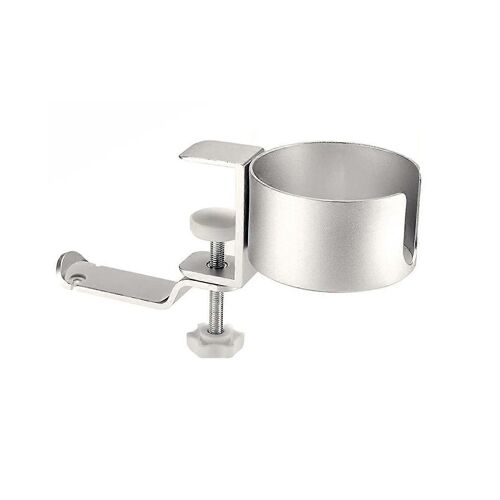 Porte-gobelet de bureau, porte-gobelet de bureau 2 en 1 avec cintre pour casque, porte-gobelet anti-déversement pour bureau ou table argent