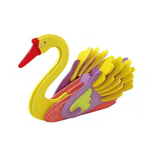 Cygne - Kit En Bois À Peindre - 4 Pots De Peinture Et Un Pinceau Inclus - 16x8.5x11.5 Cm - À Partir De 6 Ans Robotime