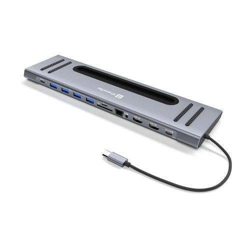 XtremeMac XWH-CDH-13 - Station d'accueil - USB-C - VGA, HDMI, DP - 1GbE