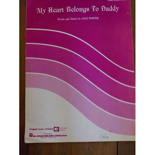 My Heart Belong To Dady, Partition Pour Voix Et Piano, Paroles Et Musique De Cole Porter