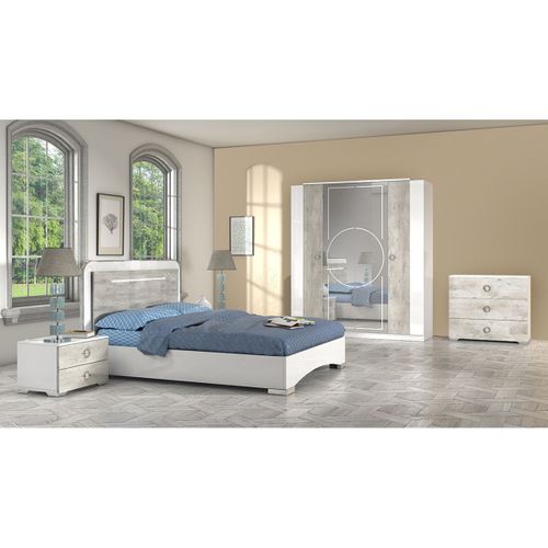 GOYA - Chambre Complète 160x200cm avec Commode