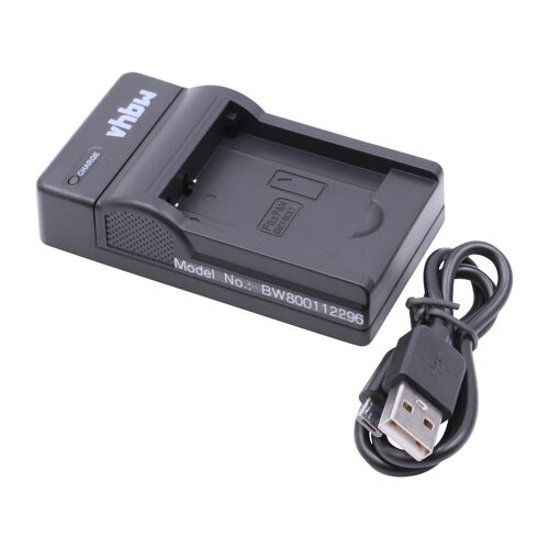 vhbw Chargeur USB de batterie compatible avec Panasonic Lumix DMC-FS35, DMC-FS37, DMC-FS40 batterie appareil photo digital, DSLR, action cam