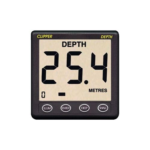 Clipper Depth Instrument W/Thru Hull Transducer & Cover
