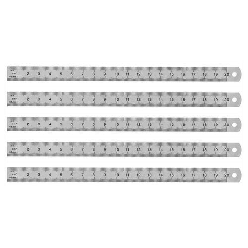Wonday Lot De 5 Reglets En Métal 2 Faces Flexible 20 Cm